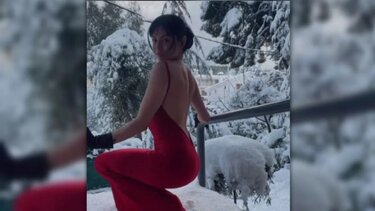 Η «πασαρέλα» στα χιόνια δεν πήγε καλά για τη Δήμητρα Αλεξανδράκη