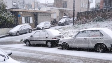 Στα λευκά και η Εύβοια - Κλειστή η υψηλή γέφυρα Χαλκίδας 