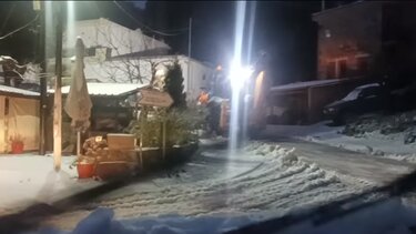 Στο "φουλ" τα εκχιονιστικά μηχανήματα στο Οροπέδιο Λασιθίου