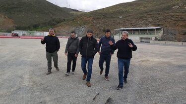 Έργα σε αθλητικές εγκαταστάσεις της Αγίας Βαρβάρας επιθεώρησε ο Λ. Αυγενάκης