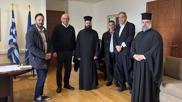 Εθιμοτυπική επίσκεψη του Μητροπολίτη Πέτρας και Χερρονήσου στον Πρύτανη του Πανεπιστημίου Κρήτης