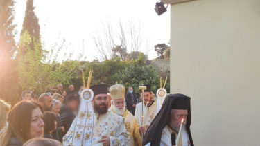 Στον πανηγυρικό εσπερινό του Αγίου Ραφαήλ στην Αγκάραθο, ο Επίσκοπος Κνωσού