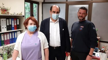 Στο Κέντρο Υγείας Χάρακα ο Γιώργος Επιτροπάκης