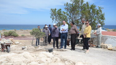 Στις εργασίες για την αποκατάσταση του ιερού ναου του Αγίου Νικολάου στον Ξερόκαμπο ο Γ. Πλακιωτάκης