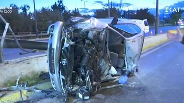 Τροχαίο στην Πέτρου Ράλλη – Αναποδογύρισε αυτοκίνητο