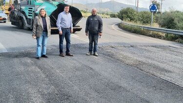 Αυτοψία του Αντιπεριφερειάρχη Ηρακλείου στο έργο ασφαλτικής αναβάθμισης κόμβος Πραιτωρίων-Πύργος