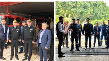 Με τους πυροσβέστες ο Κωνσταντίνος Κεφαλογιάννης