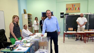 Στη Σητεία ψήφισε ο Γιάννης Πλακιωτάκης