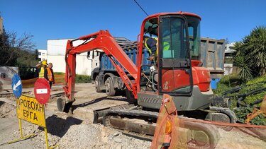 Επίσκεψη του Προέδρου της ΔΕΥΑΗ στο έργο αντικατάστασης του Δικτύου Ύδρευσης στη Νέα Αλικαρνασσό