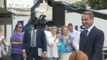 Στα γραφεία της ΝΔ ο Κυριάκος Μητσοτάκης