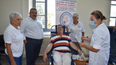 Με επιτυχία η πρώτη εθελοντική αιμοδοσία των Εργαζομένων της Π.Ε. Χανίων