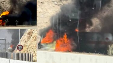 Φωτιά σε βυτιοφόρο με γκάζι στην Αθηνών - Κορίνθου