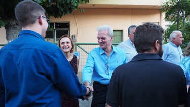 Θερμή υποδοχή του Αλέξη Καλοκαιρινού στον Άγιο Σύλλα