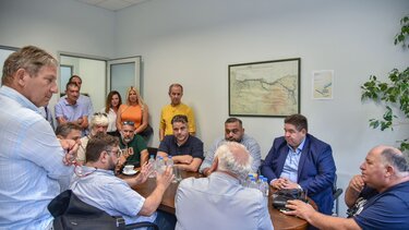 Στις εγκαταστάσεις της ΔΕΥΑΗ ο Μιχάλης Καραμαλάκης