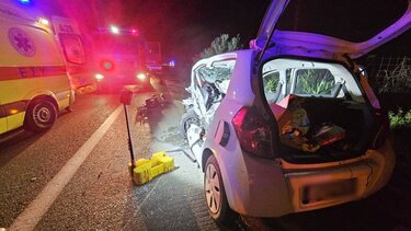 Σοκάρουν οι φωτογραφίες από το τροχαίο στον ΒΟΑΚ