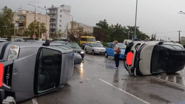 Ξάνθη: Ανεμοστρόβιλος αναποδογύρισε αυτοκίνητα!
