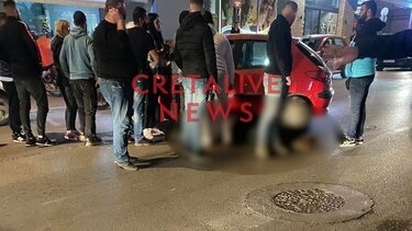 Σοβαρό τροχαίο στο Ηράκλειο - Δίκυκλο σφηνώθηκε κάτω από ΙΧ!