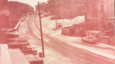 Κεντρική λεωφόρος του Ηρακλείου ... με χιόνι!