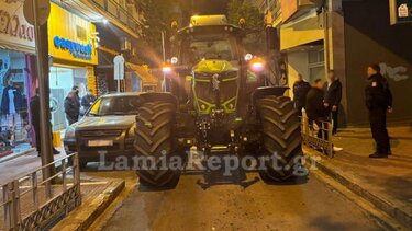 Λαμία: Τρακτέρ σκόρπισε τον πανικό στο κέντρο της πόλης
