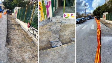 "Πονοκέφαλος" τα έργα γύρω από το σχολικό συγκρότημα- Δείτε φωτογραφίες