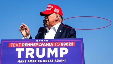 Τραμπ: Σοκάρει η φωτογραφία με τη σφαίρα δίπλα από το κεφάλι του!