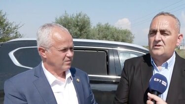 Συνάντηση του Φρέντη Μπελέρη με τον υποψήφιο Δήμαρχο Χιμάρας, Πέτρο Γκικουρία