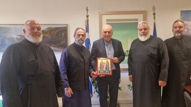 Στο επίκεντρο συνάντησης του Παύλου Μπαριτάκη το μέλλον της Μονής Αγίου Αντωνίου Άρβης