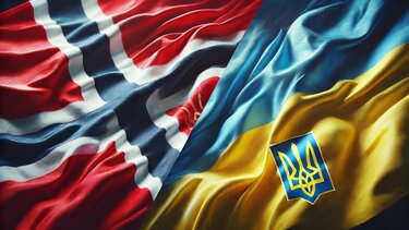 νορβηγικη και ουκρανική σημαία