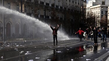 Ένταση και πάλι στην πλατεία Συντάγματος