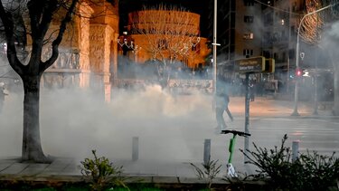 Τέμπη: Επεισόδια και στην πορεία στη Θεσσαλονίκη