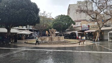 Βροχή, Κέντρο Ηρακλείου