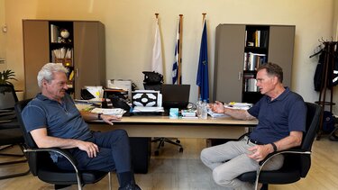 Συνάντηση του Αλέξη Καλοκαιρινού με τον Ευρωβουλευτή Νίκο Παπανδρέου