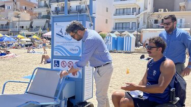 Νέο σύστημα Sea Trac στην παραλία της Νέας Χώρας – Φωτογραφίες