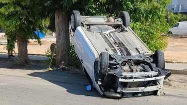 Τροχαίο με ανατροπή στην Αλικαρνασσό