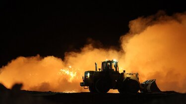 Φωτιά σε χώρο ταφής απορριμμάτων 