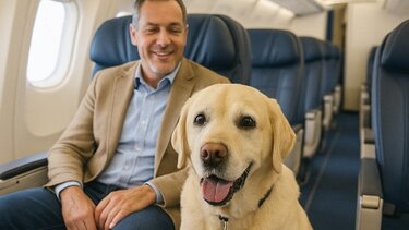 σκύλος σε αεροπλάνο