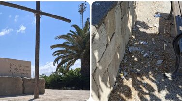 Τάφος Καζαντζάκη, Σκουπίδια