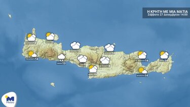 Καιρός Κρήτη Σάββατο 27 Δεκεμβρίου