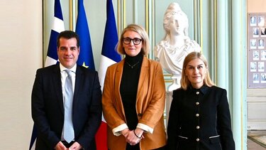 Συνάντηση Θ. Πλεύρη - Σ. Βολουδάκη με την Αναπληρώτρια ΥΠΕΣ της Γαλλίας 