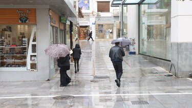 Βροχή, Κέντρο Ηρακλείου
