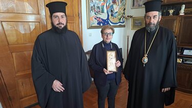 Εθιμοτυπική επίσκεψη του Σεβασμιωτάτου Μητροπολίτη Ιωακείμ στην Αντιπεριφερειάρχη Ρεθύμνης