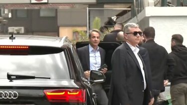 Ο Κυριάκος Μητσοτάκης στον Ευαγγελισμό για τον Γιώργο Μυλωνάκη