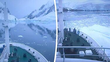 Ναυτική δεξιοτεχνία στην Ανταρκτική: ο καπετάνιος που έσπρωξε το παγόβουνο στην άκρη - Βίντεο