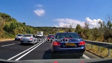 ΒΟΑΚ: Μπήκε στο αντίθετο ρεύμα για να κάνει προσπέραση, από καθαρή τύχη δεν είχαμε τροχαίο - Βίντεο