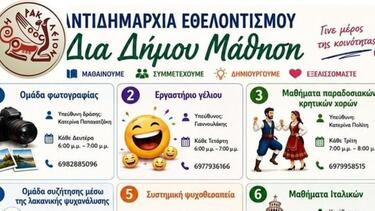 Ηράκλειο: Νέος κύκλος των επιτυχημένων δράσεων «Δια… Δήμου Μάθηση»