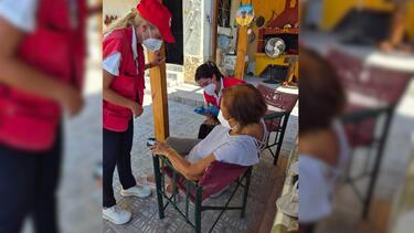 Σαλαμίνα, Πυρόπληκτοι, Ελληνικός Ερυθρός Σταυρός