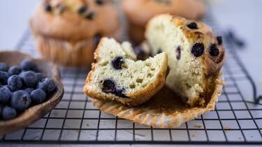 muffins με μύρτιλα