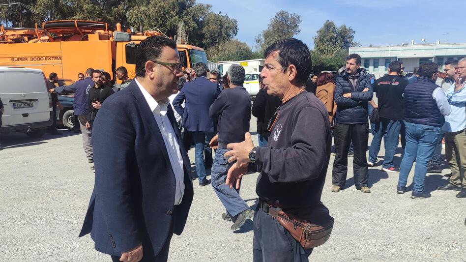 Κλιμάκιο της TE Ηρακλείου του ΚΚΕ στην κινητοποίηση του Σωματείου Εργαζομένων της ΔΕΥΑΗ