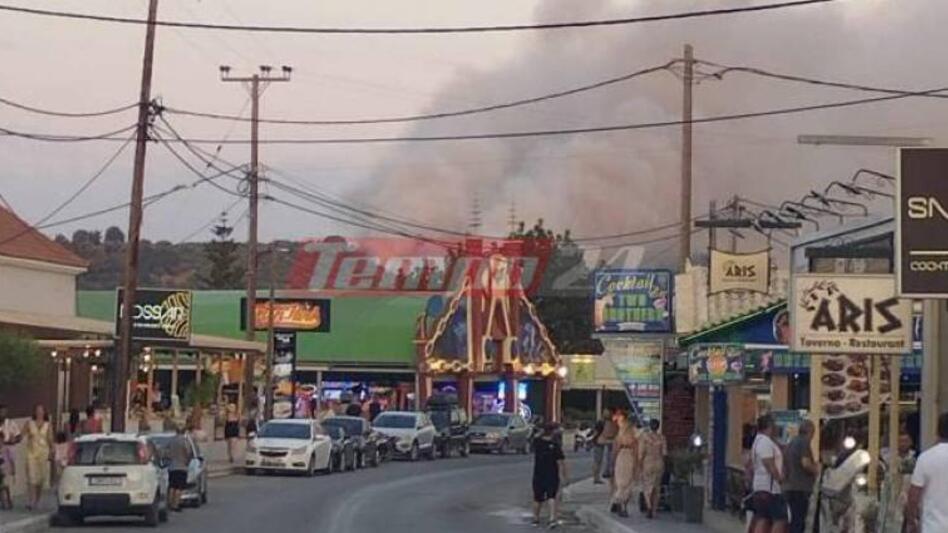 Μεγάλη φωτιά στη Ζάκυνθο - Καίει στο Τσιλιβί κοντά σε κατοικημένη περιοχή