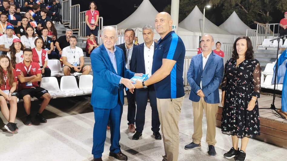 Στην τελετή λήξης των Παράκτιων Μεσογειακών Αγώνων ο Δήμαρχος Ηρακλείου Βασίλης Λαμπρινός